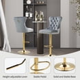 thumbnail image 5 of VIOLHEDO 2 Set Velvet Swivel Bar Stool with Adjustable Height and Comfortable Cushioned Seat, 5 of 6