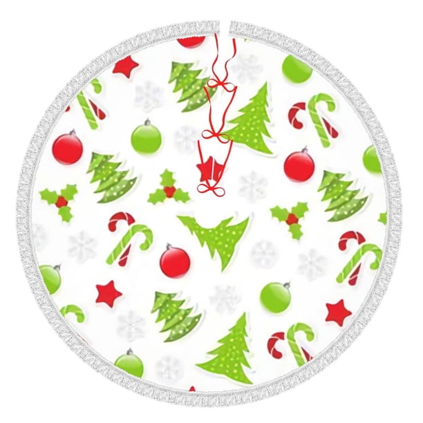 Faldas para árbol de Navidad de 30 pulgadas con texto "Merry Christmas", tapete para árbol de Navidad para vacaciones de invierno, falda para árbol de Navidad para decoraciones navideñas rústicas