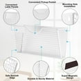thumbnail image 3 of Magnetic File Holder, 3 Pockets Wall File Folders Holder No Drilling Magnetic Paper Mail Organizer Magazine Basket, Hanging Storage Rack for Fridge Cabinets Office Classroom(White), 3 of 14
