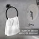 thumbnail image 5 of Toallero de baño - Toallero de baño montado en la pared, accesorios de baño, redondo único, acero inoxidable SUS 304 (negro mate) brillar  Electrónica, 5 of 5