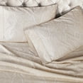 thumbnail image 7 of Superior 600 Thread Count 4-Piece Ivory Paisley Cotton Blend Sheet Set, King, 7 of 7