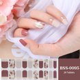 thumbnail image 1 of Tiras de uñas de Gel de mármol dorado, parche deslizante, flores, gradiente de Color, adhesivo de cubierta completa, lámpara UV, manicura curada, 1 of 7