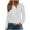 White, variant on ABATAB Womens Fashion Polka Dots Eyelets Hoodie Sweatshirts Casual Button V Neck Long Sleeve Trendy Pullover Tops with Drawstring(X-Large,White)