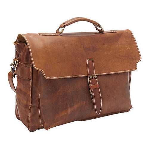 Sharo Soft Leather Laptop and iPad Brief and Messenger Bag - Walmart.com