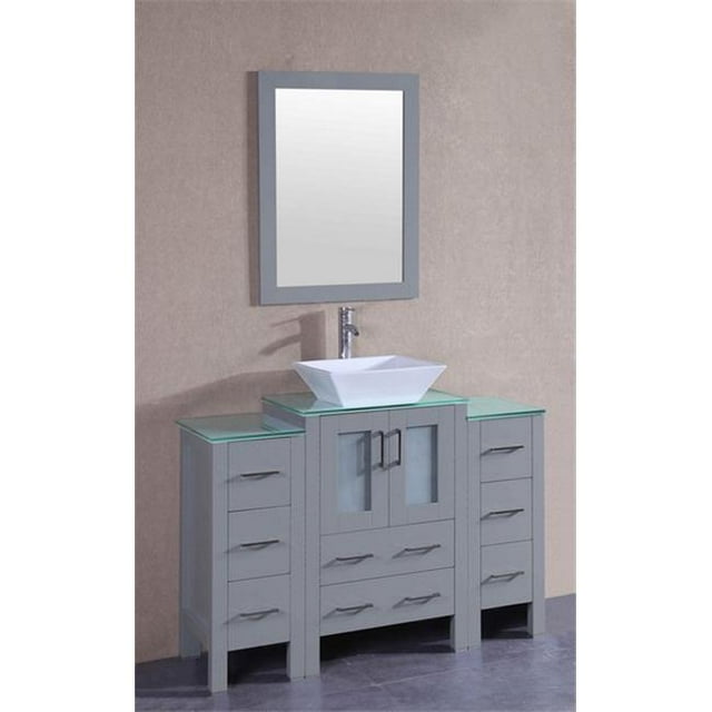 Mercury Import Group AGR124SQCWG2S 48 in. Bosconi Single Vanity Set - Gray