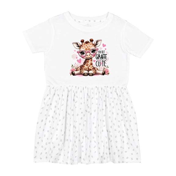 Inktastic You Bet Giraffe I'm Cute Girls Toddler Dress