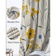 thumbnail image 3 of Spring Florals Blackout Curtains for Bedroom Living Room Darkening Curtains 63 Inches Long Watercolor Wildflowers Botanical Herbs Window Curtain 2 Panels Set Window Treatment Grommet Drapes 52"x63", 3 of 9