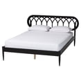 thumbnail image 3 of Baxton Studio Florica Art Deco Black Wood Queen 5-Piece Bedroom Set, 3 of 6