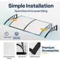 thumbnail image 5 of SPECSTAR Polycarbonate Window Door Awning Canopy Transparent with Black Bracket 40 Inch x 160 Inch, 5 of 8