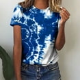 thumbnail image 2 of Dyegold Woman Shirts Vintage Graphic Tee Shirts Floral Printed Short Sleeve Crewneck Blouses Tops Summer Casual Loose Tunics, 2 of 6