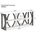 thumbnail image 4 of White+Gray Open-Storage Console Table - 31.89-Inch Height - Primary Living Spaces - Adapts to Various Furniture Sets, 4 of 6