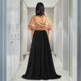 thumbnail image 3 of Bufanda floral para mujer, bufanda tipo capa, bufanda de encaje, bufanda con alas y borlas, envolturas de flecos de malla suave para bodas y fiestas, 3 of 5