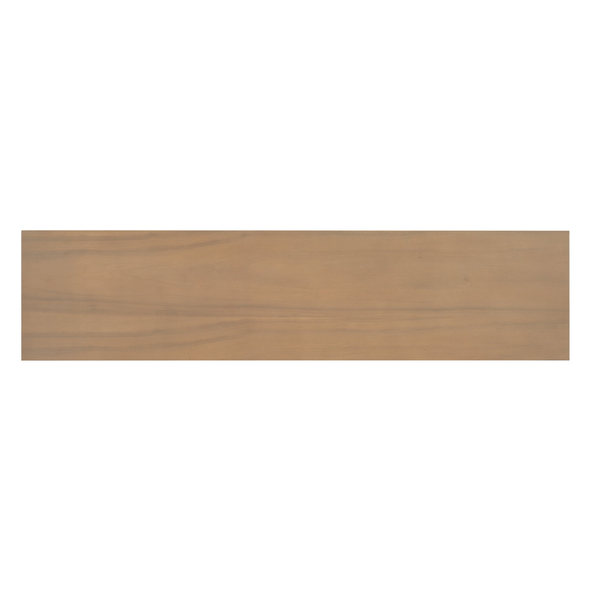 EUROCO 59.8" Console Table with V-Base Design,Wooden Entryway Sofa Table, Unique Long Accent Hallway Table for Living Room,Brown