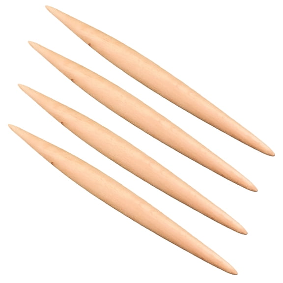 NUOLUX 4Pcs Wood Rolling Pin Cylindrical Khaki For Tortilla Making