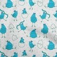 thumbnail image 1 of oneOone Rayon Medium Blue Fabric Kawai Sewing Craft Projects Fabric Prints By Yard 56 Inch Wide, 1 of 5