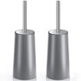 thumbnail image 1 of Paquete de 2 cepillos de baño con soporte de acero inoxidable 304 gris, 1 of 7