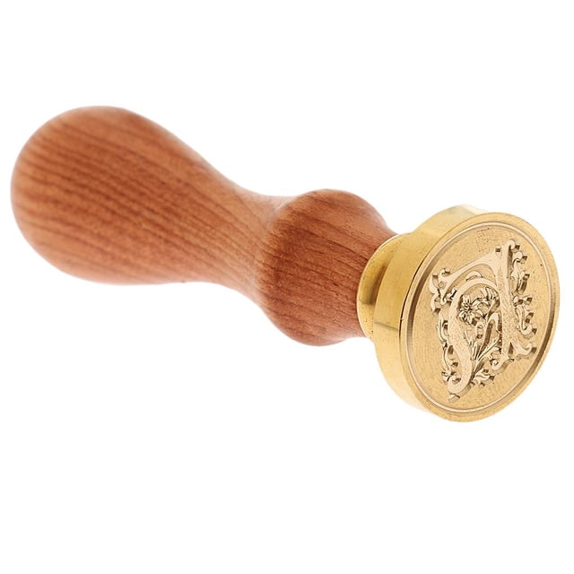 Alfabeto con Mango de Madera para Artes, Manualidades, Regalos, Artículos de Papelería, Necesidades Diarias, Regalos Artesanales, Invitaciones, Etc. , H Soledad Sello de cera de sellado