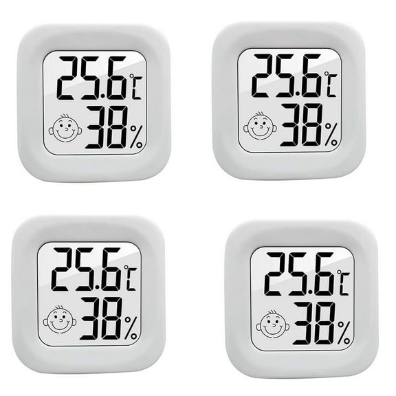 Convenient Set of 4 Indoor and Outdoor Thermometers with LCD Display