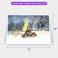 thumbnail image 5 of Merry Christmas Maine Coon Snowy Winter with Gifts Tree Decorations 7x5in Folded Greeting Card Cat Lover Kitten Owner Gifts Single Note Card with Envelope - 12020, 5 of 5