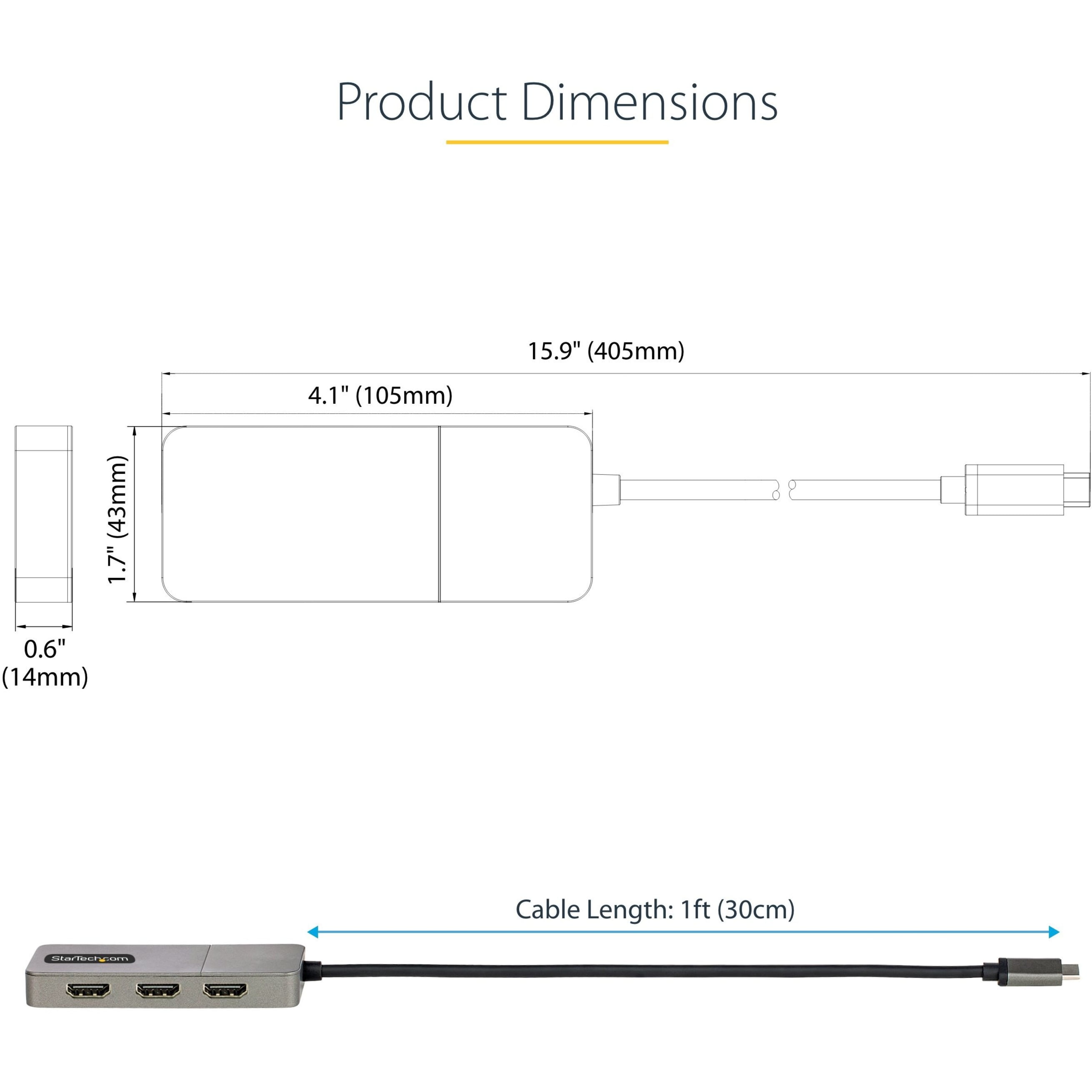 StarTech 3-Port USB-C MST Hub