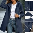 thumbnail image 6 of Zynoxe Women's Windbreaker Jackets Lightweight Zip Up Waterproof Jackets for Women Relaxed Mid Length Long Sleeve Drawstring Hooded Jacket Versatile Solid Color Outdoor Coat with Side Pockets S, 6 of 10