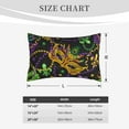 thumbnail image 6 of EasygdpMardi Gras Surface Polyester Fiber Double-Sided Pillowcase,Super Soft,Comfortable And Luxurious Pillowcase,Not Easy To Break Or Deform- 16"X24", 6 of 9