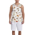 thumbnail image 6 of Rocae Mushrooms And Butterflies for Men's Basketball Jersey Lightweight and Breathable Athletic Tank Top,Quick-Drying Sports Jersey Large, 6 of 9