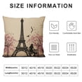 thumbnail image 5 of COMIO  Paris Eiffel Tower Decorative Throw Pillow Cover Case Pink Paris Eiffel Tower Love Design  Square Standard Cushion Cover for Home Decoration Bed Sofa Couch , Pink, 5 of 5