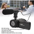 thumbnail image 2 of Video Camera Vlogging Camera Recorder FHD 1080P 16.0MP 2.4' Screen 270 Degree Rotation 16X Digital Zoom Camcorder with Microphone, 2 of 5