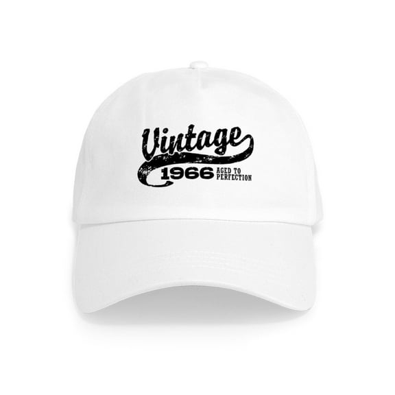 CafePress - Vintage 1966 Cap - Adjustable 100% Brushed Unisex Casual Cotton Baseball Cap, Beige, 1