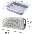 thumbnail image 2 of GINFH Collapsible Dish Drying Rack with Drainboard Portable Dish Drainer Foldable Drying Dish Storage Rack Silverware Organizer Camping RV Kitchen Accessories and Outdoor Activities, 2 of 8
