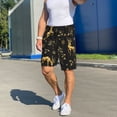 thumbnail image 6 of Sikiie Christmas Gold Deers1 Mens Pajama Shorts, Lightweight Lounge Pant with Pockets Soft Sleep Pj Shorts for MenMedium, 6 of 6