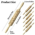 thumbnail image 3 of FURNIX Wooden Christmas Embossing Rolling Pin,Laser-Engraved Baking Tool,Festive Symbol Cookie Stamp,Textured Dough Roller,Festive Holiday Baking Prop,Xmas Cookie Mold,Engraved Kitchen Tool,E 13.78", 3 of 4