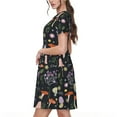 thumbnail image 2 of Disketp Mushrooms para Vestido de Manga Corta para Mujeres, Vestidos de Verano para Mujeres, Casual y Holgado para la Playa, 2 of 6
