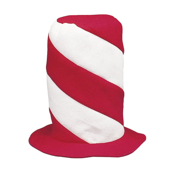 Fun Express Red and White Swirl Stovepipe Hat, 1 Count