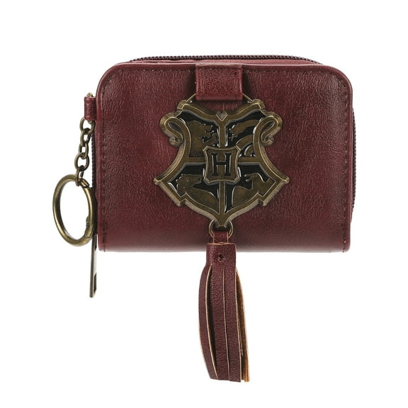 Harry Potter Hogwarts Crest with PU Tassel and Foil Zip Around Women's Wallet