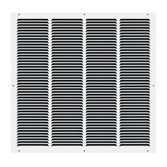 24" x 20" TruAire White Steel Wall Return Air Grille