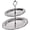 silver-1, variant on Hfppkn 2-Tier 304 Stainless Steel Cupcake Stand Fruit Dessert Tray for Party Wedding 28.2x19.9cm Silver