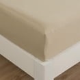 thumbnail image 5 of DaDa Bedding Luxury Soft Cotton Beige Fitted Bed Sheet & Pillow Cases Set (JHW-546-Fitted), 5 of 7