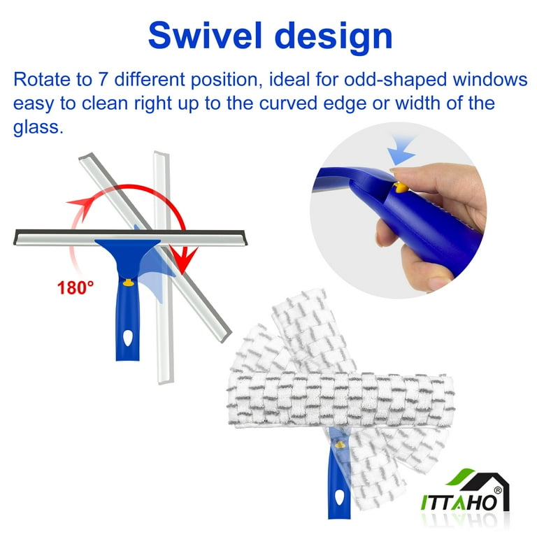 ITTAHO 60-Inch Window Squeegee With Microfiber Pads photo 4