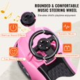 thumbnail image 5 of Ride-On Push Car for Toddlers - Ages 1-3, with Music Steering Wheel & Under Seat Storage, Pink, 5 of 12