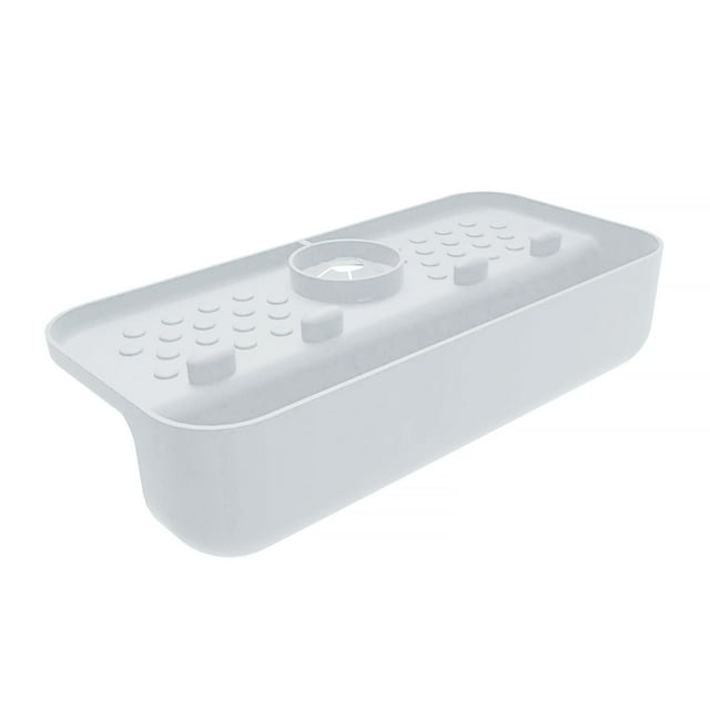 Estera del colector de agua del grifo del baño, almohadilla de secado del drenaje del protector contra salpicaduras del fregadero del grifo de la Negro