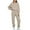 Khaki, variant on Jgppe Womens 2 Piece Outfits Sweatsuit Solid Color Oversized Sweatshirt Baggy Jogger Pants Winter Fall Casual Sets