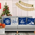thumbnail image 6 of Merry Christmas Pillow Covers 16x16 Set of 4 Velvet Christmas Pillow Cases Blue Xmas Holiday Throw Pillow Covers Soft Christmas Tree Cushion Covers for Outdoor Home Bed Sofa Couch(16 Inch), 6 of 6