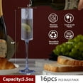 thumbnail image 2 of 16 Pack Ribbed Acrylic Champagne Flutes, 5.5 Oz Unbreakable Goblet Glasses Reusable Champagne Toasting Cups - Modern & Elegant for Wedding Party Anniversary Christmas Birthday, 2 of 18
