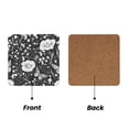 thumbnail image 2 of Multi-Shape Mdf Cork Coaster 4 Pieces Of Anti-Slip, Anti-Wear And Anti-Fouling 3.9in Easy To Clean And Stable Structure Flowers Carnation Snapdragon Butterflies Bees Square, 2 of 7