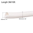 thumbnail image 2 of Split Wire Loom Tubing PE Corrugated Pipe Conduit 10ft Length 29x34.5mm White for Wire Cable, 2 of 5