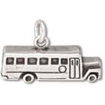 thumbnail image 1 of Sterling Silver 18" 1.2mm Box Chain 3D Long School Bus Pendant Necklace, 1 of 2