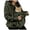 Army Green, variant on Women Fuzzy Fleece Hoodie Carrier Pouch Zip Up Hooded Warm Winter Jacket Black,Size XXL