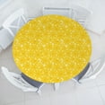 thumbnail image 3 of Ambesonne Floral Fitted Round Tablecloth, Ornamental Summer Daisies, 40"- 44" Diameter, Yellow Yellow, 3 of 5